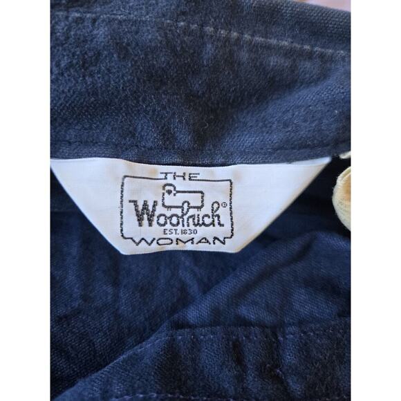 Woolrich Womens Vintage Corduroy Button Shirt Size 10 Shacket Jacket Dark Blue - Picture 10 of 11